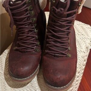 Women's Leather Waterproof Lace-Up  Boots